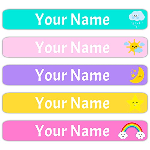 100 Etiquetas Adhesivas de Nombre Personalizadas Para Niños, Etiqueta Adhesiva de Nombre Personalizada Para útiles Escolares Para Marcar Objetos, Libros, Loncheras