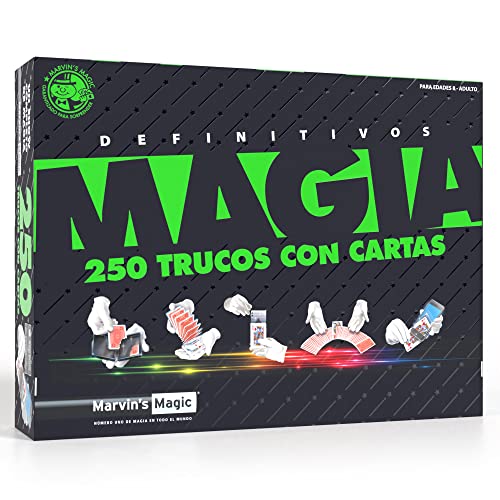 Marvin's Magic - 250 Trucos de Cartas Mágicos Definitivos - Juguetes para Niños Cumpleaños - Set de Magia con Trucos de Cartas para Mayores de 8 Años