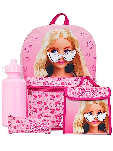 Barbie Mochilla Mochilas, Bolsa de Comida, Estuches, Botella | Mochilas Niños | Rosa